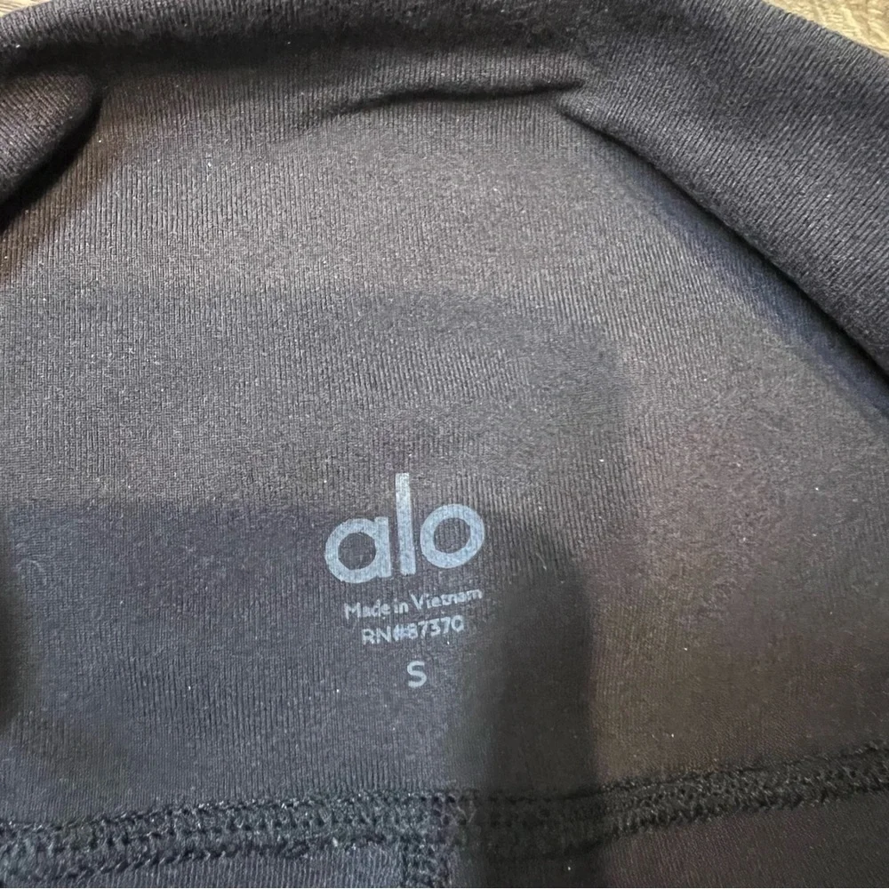 ALO High Waist Moto Leggings Black Curve Hugging Size S